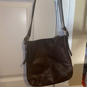 Brown Leather Shoulder bag COACh